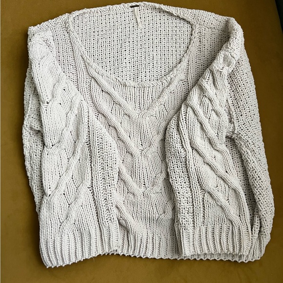 Free People Cream Sticks and Stones
Chenille Cable Knit Sweater - Picture 5 of 11
